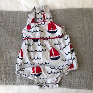 Stitchy fish dress/ romper 12m
